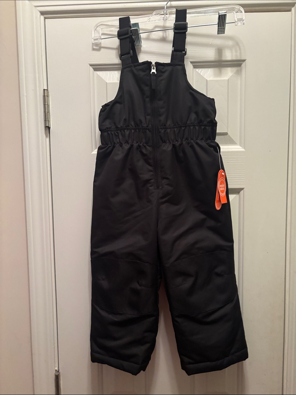 NWT wonder nation Black Kids Snow Overalls with Adjustable Straps